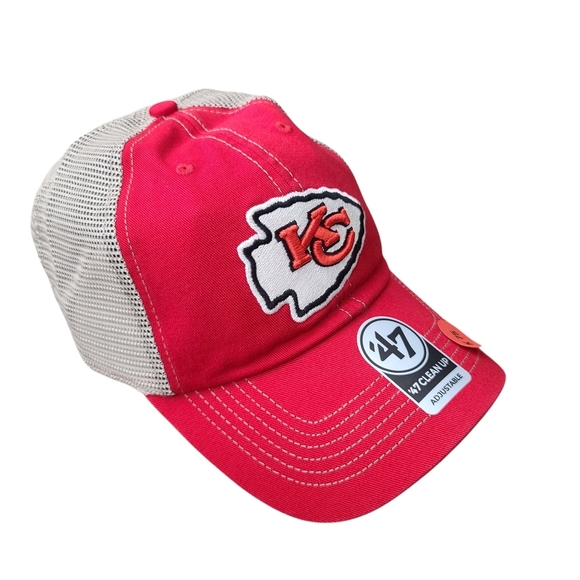 Kansas City Chiefs Red Trawler 47 Clean Up Trucker Adjustable Hat - Picture 6 of 8